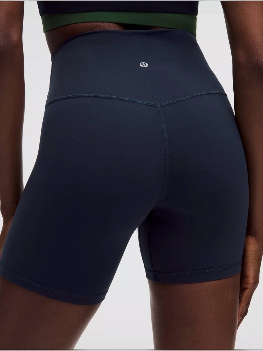 LIKE NEW lululemon High-Rise Align Biker Shorts With Pockets Dark Navy Size 4